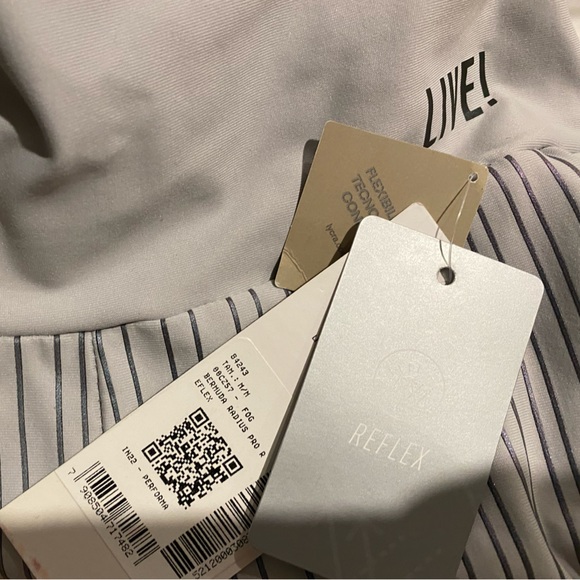 Live! ➰ ladies BNWT fog Bermuda radius pro side phone pocket M - Picture 2 of 4